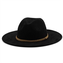 Ede fedora hats for women 8cm wide brim dress men caps felted hat panama church wedding thumb200