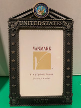 NIB -  United States NAVY 4&quot; x 6&quot; Metal Photo Picture Frame by Vanmark - £23.97 GBP