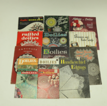 Lot of 14 Vintage Crochet Ruffled Doilies Hankerchif Edging How to Booklets - $29.35