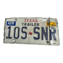 Vintage Rustic Texas Trailer License Plate 10S SNR Expired April 1991 Man Cave - £17.17 GBP