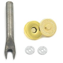 Fujiyuan 1 Pcs Tool with 10 Sets 18mm 3/4&quot; Round Magnetic Snaps Button for Purse - £7.94 GBP