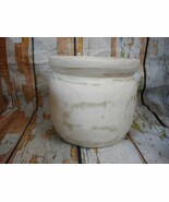WOOD BOWL VASE 8&quot; ROUND HANDMADE WHITE - €16,94 EUR