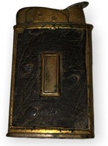Evans Vintage Brass Colored Lighter With Leather Side (Untested) - $32.43