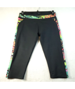 Fabletics Leggings Womens Size Large Black Polyester Elastic Waist Logo ... - £16.50 GBP