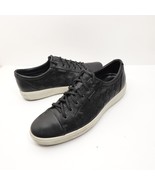 ECCO Soft 7 Woven Black Leather Sneakers Men Size 11 45 Casual Shoes 430... - $49.22 CAD