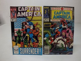 Lot of 2 Marvel Comic CAPTAIN AMERICA #345 Sept 1988 &amp; #361 November 1989 VG+ - £5.41 GBP