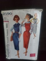 Vintage Simplicity #2190 Pattern Misses Size 14 Jumper 3 Necklines - £3.67 GBP