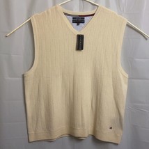 NWT Tommy Hilfiger Merino Wool Sweater Vest Men&#39;s XXL 2XL White - $29.69