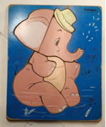 Vintage Playskool wooden puzzle 275-36, Elephant, 7 pieces. Made in USA.... - $223.99 MXN