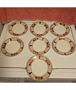 Vintage 7 Fenton England 6 ³/⁴ Inch Bread Plates &quot;Mocha 3326&quot; - $1,245.70 MXN