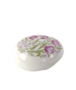 Vintage LEFTON White Porcelain Egg Shaped Tulip Flower Trinket Box Made ... - £15.21 GBP
