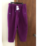 NWT Women&#39;s NIKE Training Therma-Fit Cozy, Fluffy Pants Size LARGE --PURPLE - $25.99