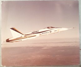 McDonnell Douglas F-18 Hornet Art Flying Marines Foam Board Publicity 1970s - $18.95