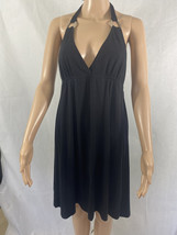 Black halter dress size large - $14.85