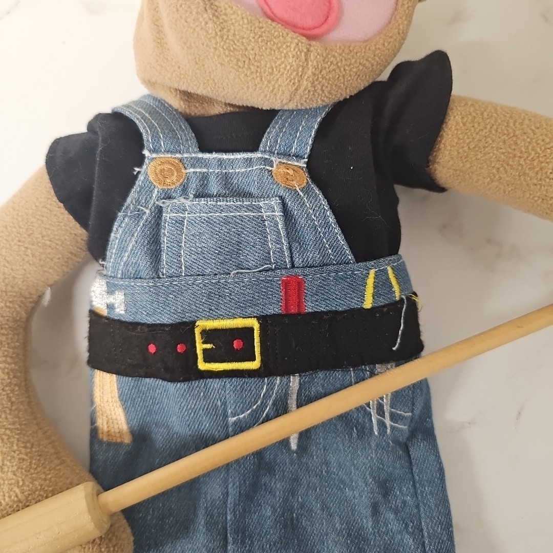 Melissa & Doug Puppets Construction Worker Rare Includes Wooden Stick Rod Item image 5