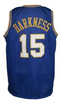 Jerry Harkness #15 Indiana Aba Basketball Jersey Sewn Blue Any Size image 2