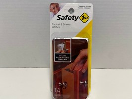 Safety 1st Baby Cabinet Locks Wide Grip Latches 14 Pack Black New in Box - £4.69 GBP