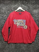 Vintage South Pole Shirt Adult XL Red Long Sleeve Y2K Skater Puff Print Script - £29.67 GBP