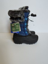 Kamik Star 2 Snow Boots Toddler Girls 11 Blue Black Faux Fur Waterproof NEW - £38.83 GBP