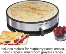 NEW Electric Crepe Maker with 13” Nonstick Griddle for Eggs, Pancakes, O... - $39.60