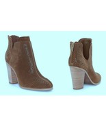 Vince Camuto Booties Ankle Boots FARRIER Perforated Womens Pumpernickel ... - $81.77 CAD