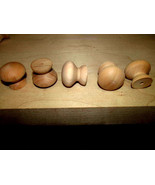 50 BRAND NEW UNFINISHED MAPLE 1 1/4&quot; ROUND WOOD CABINET KNOBS / PULLS KB - $559.52 MXN