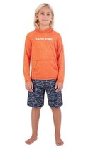 Dakine Boys Swim Set Orange 2-Piece Rashguard Trunks UPF 30+ Quick Dry S... - $722.07 MXN