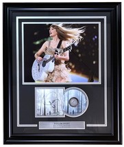 Taylor Swift Encadré Signé Folklore CD Livret W/11x14 Photo Bas Loa - £534.32 GBP