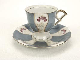 Demitasse Porcelain Tea Cup &amp; Saucer Set, Vintage Ucagco China, Made in Japan - £23.02 GBP