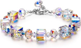 ♥ A Little Romance ♥ Sterling Silver Bracelets for Women Northern Lights Crystal - £66.53 GBP