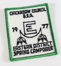 Vtg 1977 Eastern District Chickasaw Camporee Boy Scouts America BSA Camp Patch - £9.34 GBP