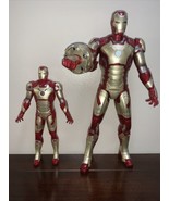 Hasbro 2 Iron Man Action Figures Electronic Talking Blasting Light Up 15... - £10.11 GBP