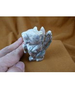 (Y-LIO-GA-712) Gray green jasper Roaring LION GARGOYLE gemstone statue m... - $436.94 MXN