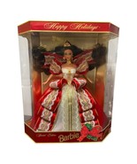 BarbieHappy Holidays 1997 Misprint SE Green Eyes Gold Backg NRFB - $287.49