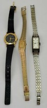 3 Vtg Seiko Ladies Quartz Watch Lot Gold Silver Leather Antique 811515 462190  - £46.38 GBP