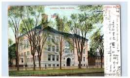 Lowell High School Massachusetts Postcard Posted 1905 - £6.93 GBP