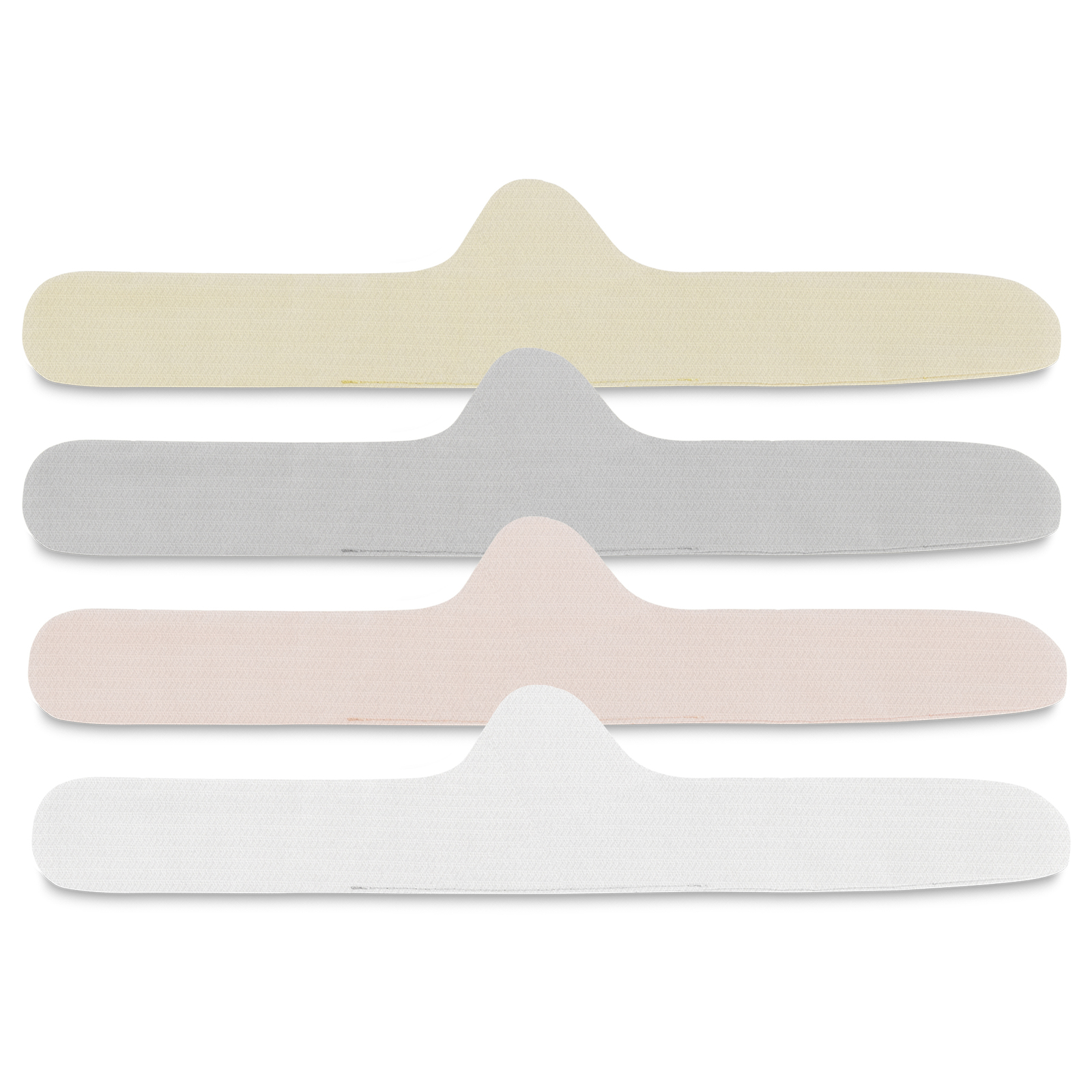 More of Me to Love Organic Cotton Bra Liner 4-Pack (White, Pink, Gray, Beige)
