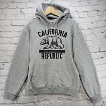 California Republic Hoodie Mens Pull Over Gray Sz S Small Pouch Pocket  - £15.45 GBP