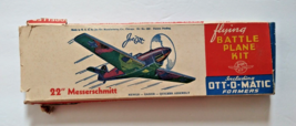 Vintage 1940&#39;s Joe Ott Messerschmitt 22&quot; Flying Battle Plane Balsa Kit - £18.40 GBP