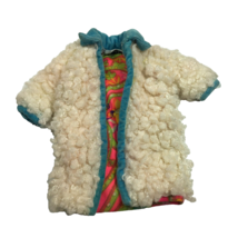 Vintage 1965 FRANCIE #1234 Barbie Doll Coat Jacket Faux Wool Sheep Mod Lining - £14.67 GBP