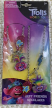 Trolls World Tour Silver Chain Charm Best Friends Necklaces - £8.38 GBP