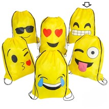 Emoticon Drawstring Backpack 16 X 13&quot; Choose from 6 Different Styles :) - $8.24