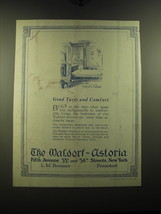 1920 The Waldorf-Astoria Hotel Ad - Good taste and comfort - £14.78 GBP