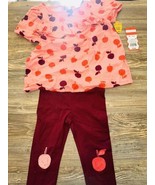 NWT Toddler Girls’ Short Sleeve Apple Top &amp; Leggings set, 3T. C - $245.09 MXN