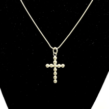 AQW Sterling 925 Silver Cross &amp; 18” sterling Chain - £35.04 GBP