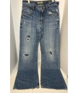 Buckle BKE Tyler Jeans Men&#39;s 32R 32x32 Distressed Boot Cut Medium Wash D... - $32.98