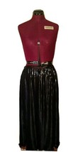 NY Collection Skirt Black Women Elastic Waist Slit Pleated Size Medium L... - £31.48 GBP