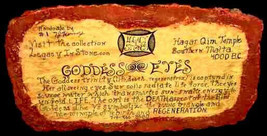 Goddess Eyes Symbol Legacy stones ancient handcrafted rock wall art 4000 B.C. - £31.93 GBP