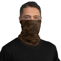Camouflage Design Abstract Brown Style Breathable Washable Neck Gaiter  - £13.22 GBP