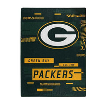 Green Bay Packers Plush 60&quot; by 80&quot; Digitize Design Raschel Blanket - NFL - £38.71 GBP